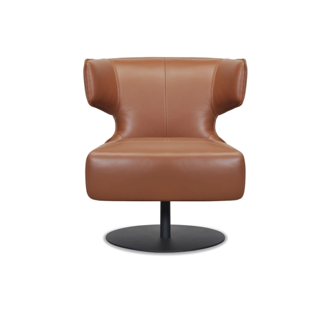 Fauteuil pivotant en cuir GIANNI