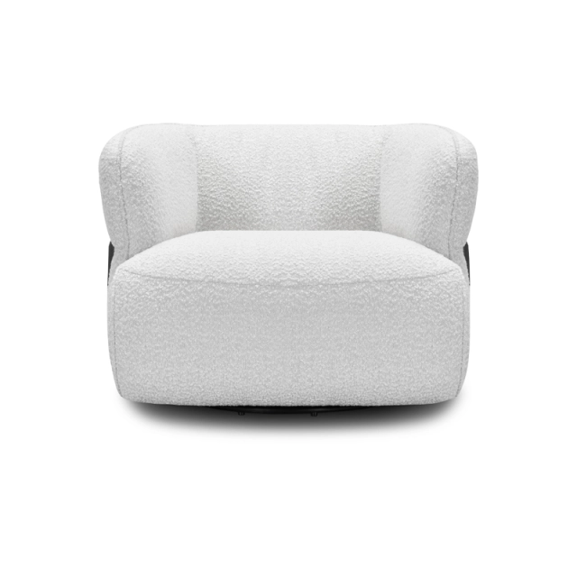 Fauteuil en tissu pivotant CIRO